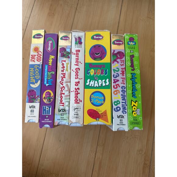 Barney VHS tapes School Counting set of 7 tapes - Picture 3 of 4
